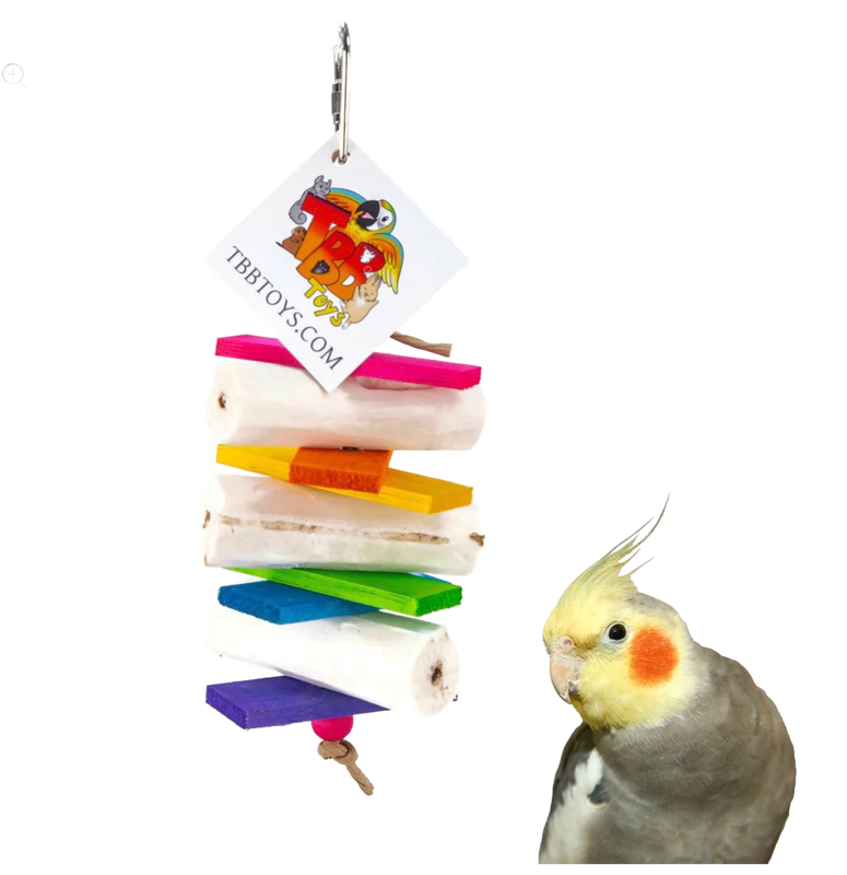 Softie Sola and Balsa Bird Toy for Small Birds by The Best Bird Toys