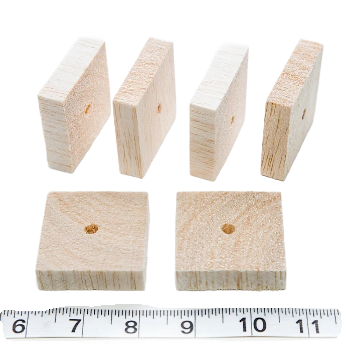 2" Natural Balsa Squares BULK Pack of 100