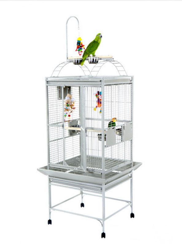 8002422 Stainless Steel - 24"x22"x62" PlayTop Cage in 304 GRADE STAINLESS STEEL with 5/8" Bar Spacing by A&amp;E Cage Company