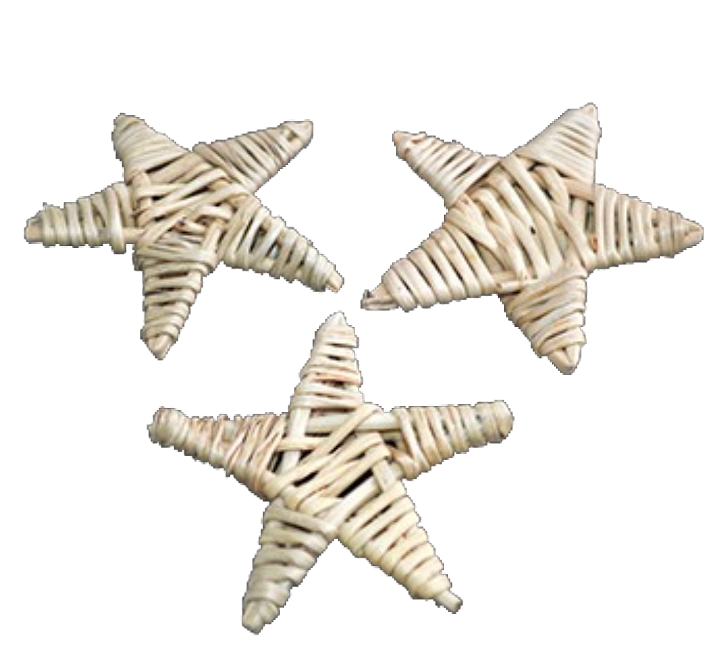 Mini Vine Stars Natural BULK 100 count