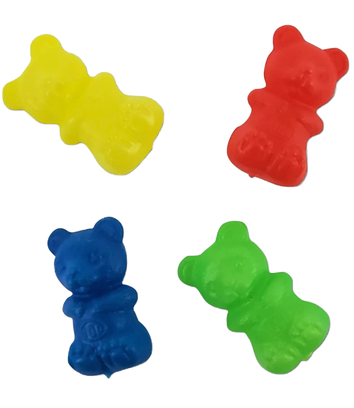 10 Pack of Soft Plastic Bears Drilled