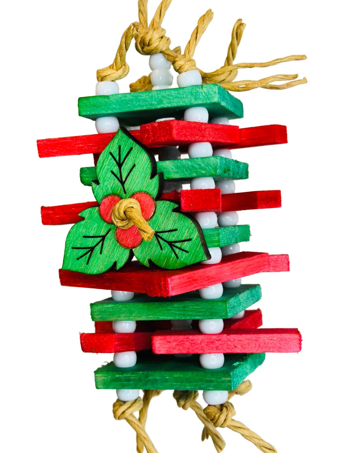 Pretty Poinsettia Sticky Stacker for Small Birds by Feathered Addictions