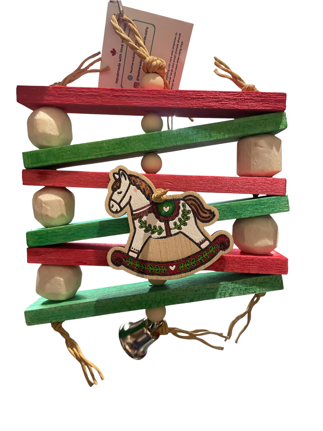 Rocking Horse Balsa Tipsy Jingle for Small Birds by Feathered Addictions