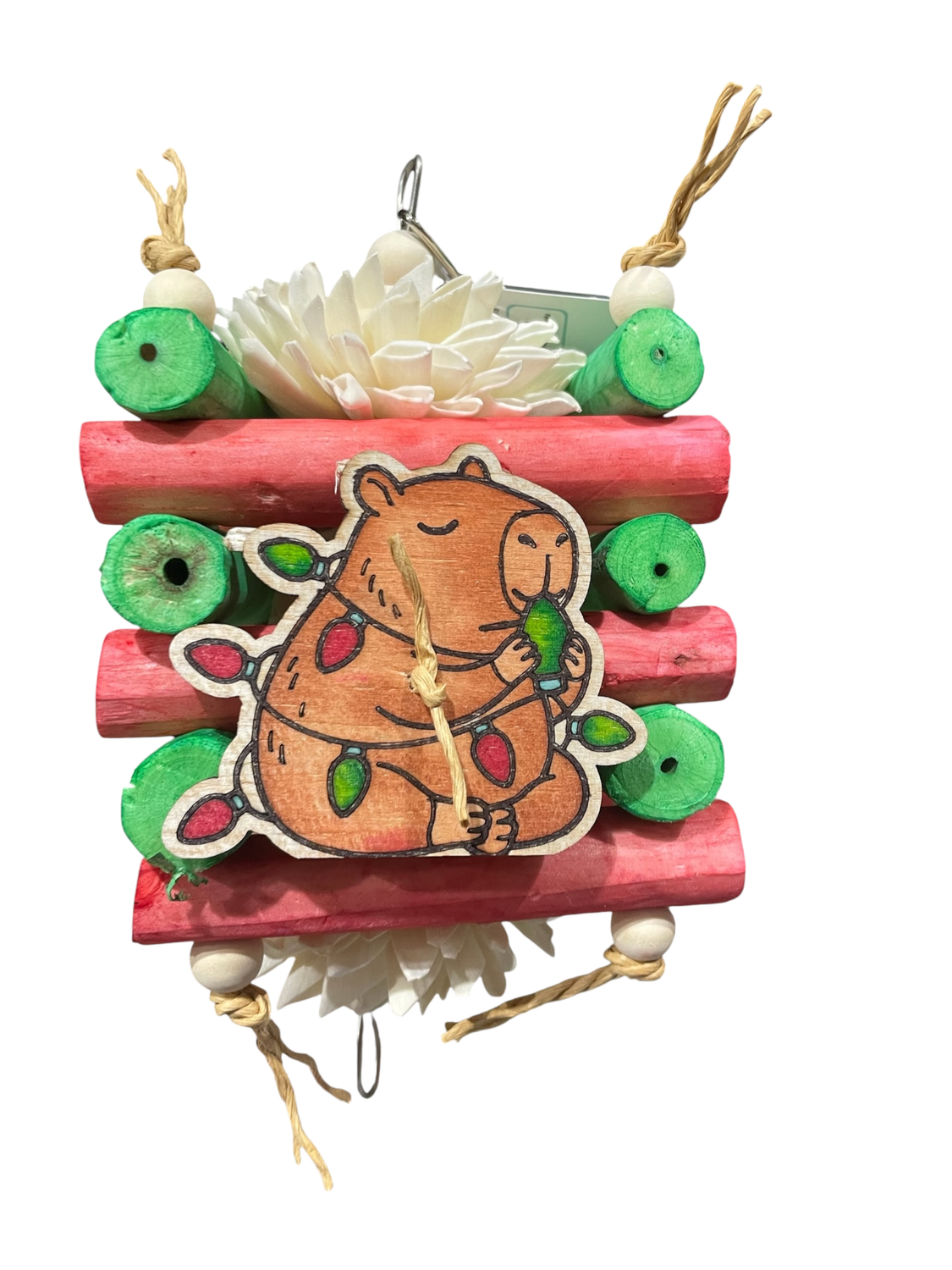 Celebrating with Capybara Sola Tower for Small &amp; Medium Birds by Feathered Addictions