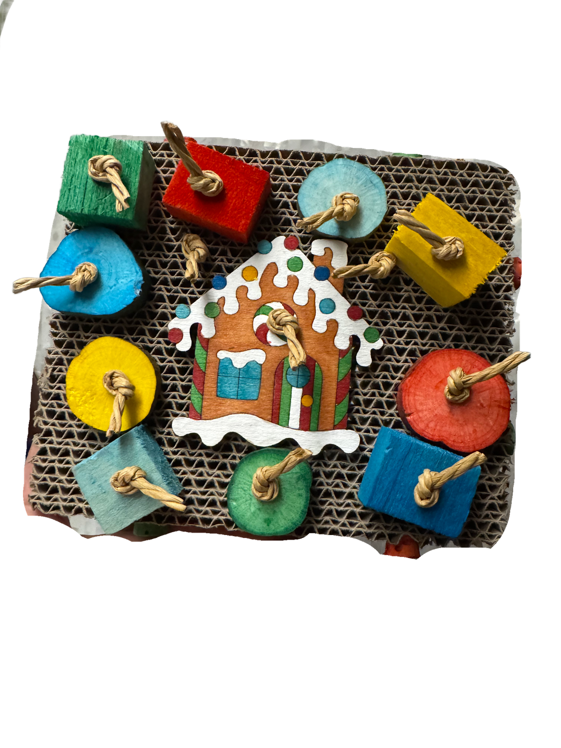 Gingerbread Crunch and Chomp Board for Small &amp; Medium Birds by Feathered Addictions