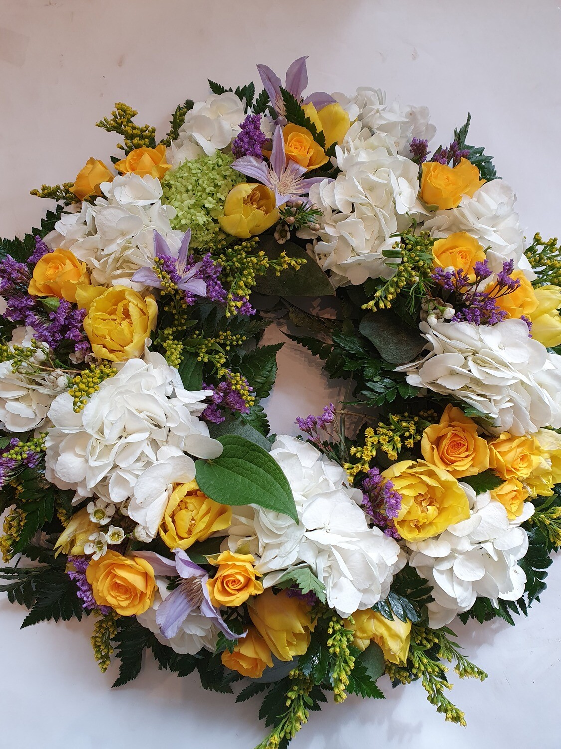 Yellow &amp; White Wreath