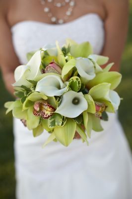 Calla &amp; Cymbidium Orchid Bouquet