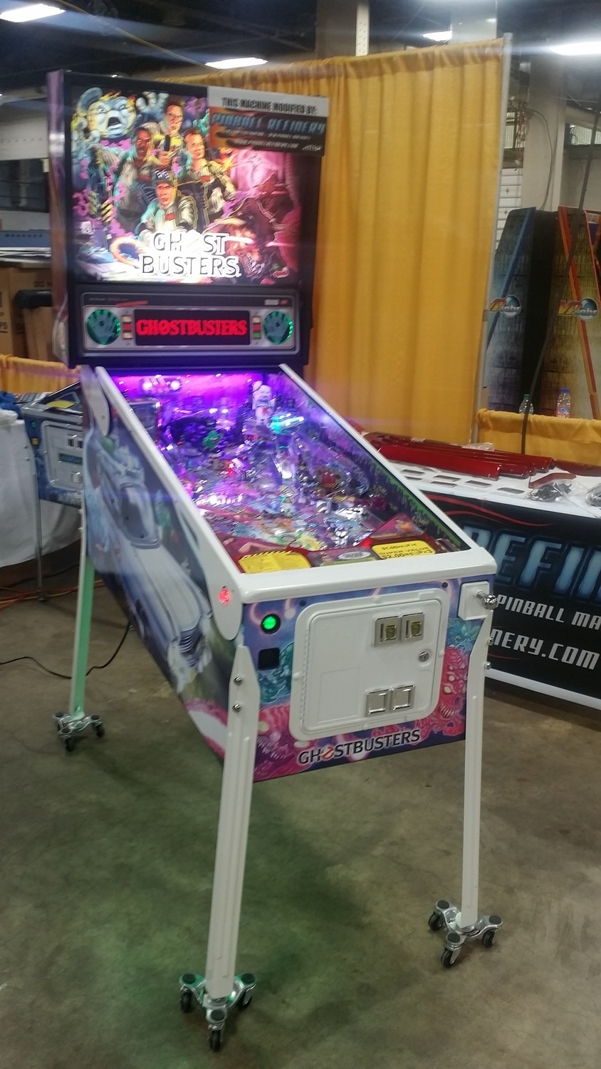 Custom White Powder Coated Armor for Ghostbusters Pro and Premium Machines