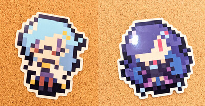 Pixel Lilli and Lilac Vinyl Sticker Set