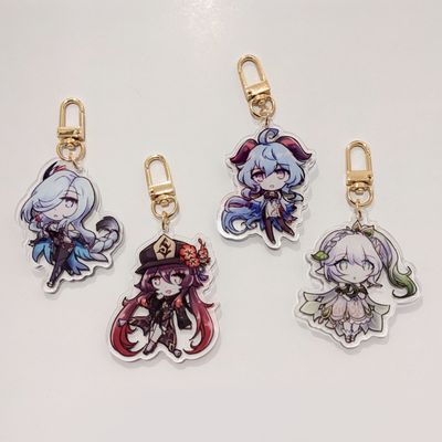 Genshin Impact Girls Acrylic Keychains