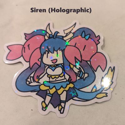 Siren Holographic Vinyl Sticker