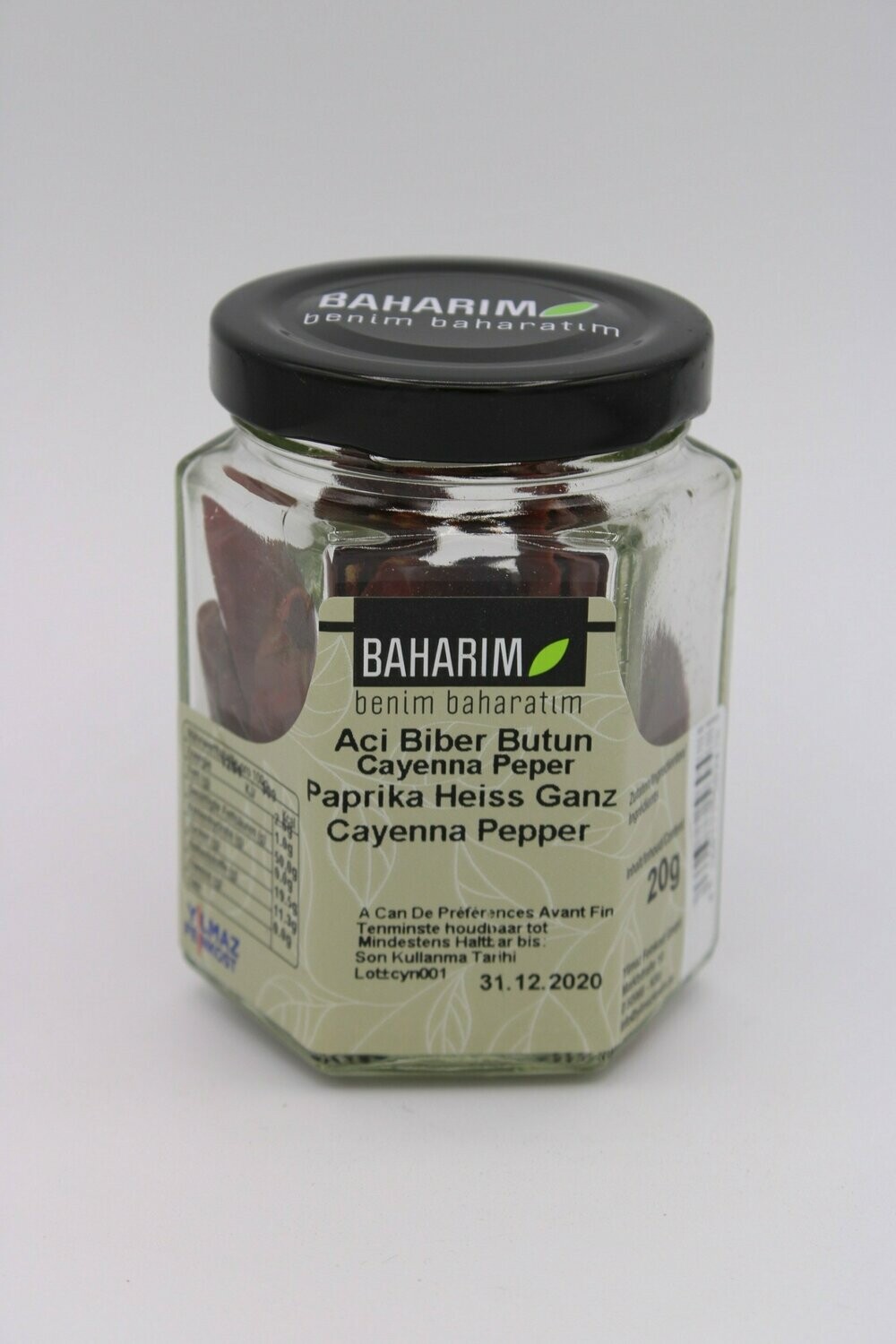 Baharim Aci Biber Bütün 20 g Kavanoz