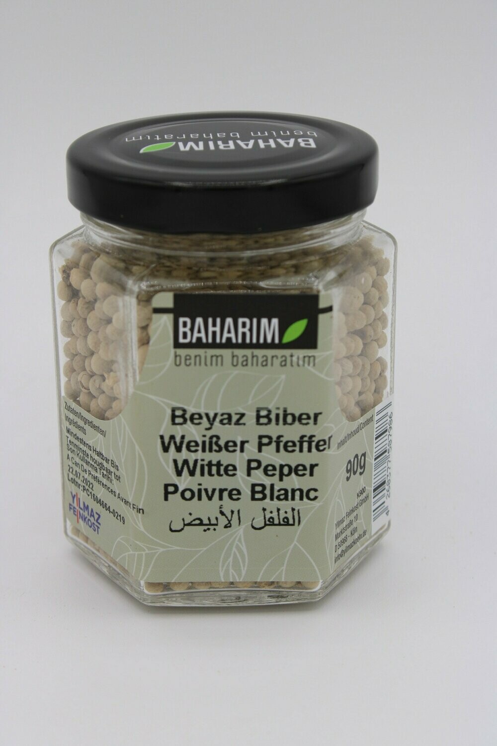Baharim Beyaz Biber Toz 75 g Kavanoz