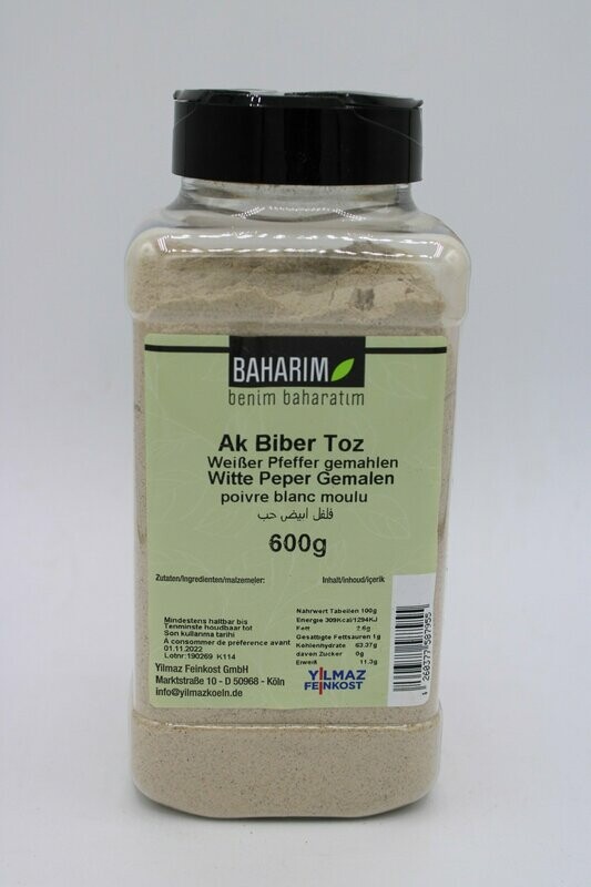 Baharim Ak Biber Toz 600 g