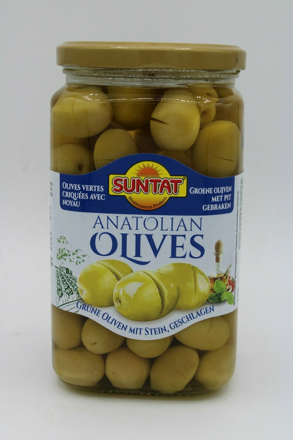 Suntat Kirma Yesil Zeytin 850 g
