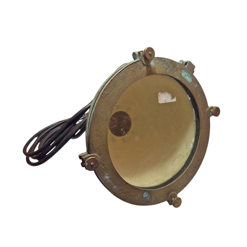 Deckstrahler Schiffslampe aus Kupfer und Messing, Durchmesser ca. 34 cm Deckstrahler Schiffslampe aus Kupfer und Messing, Durchmesser ca. 34 cm