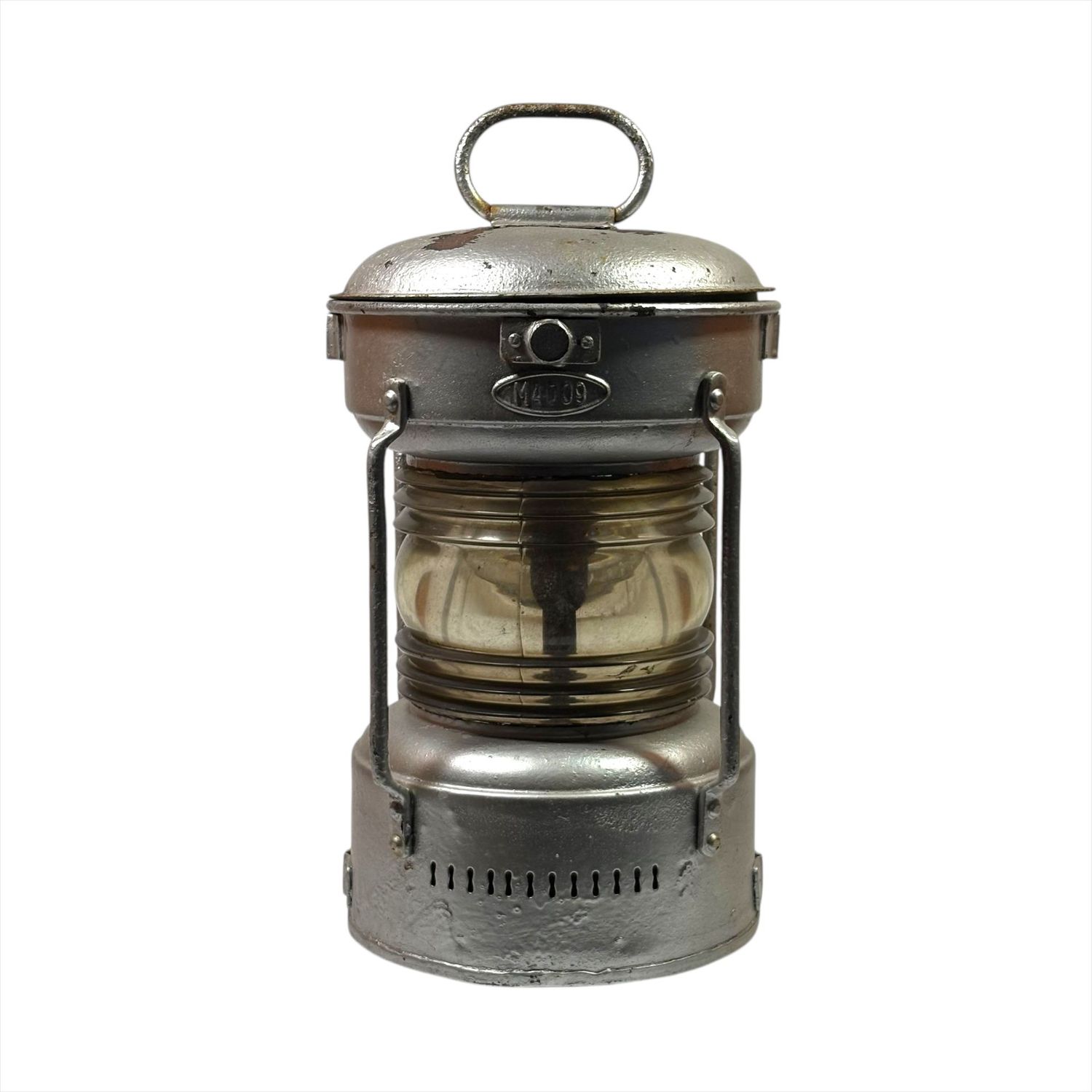 Schiffslampe Ankerlampe verzinkt, silbern lackiert