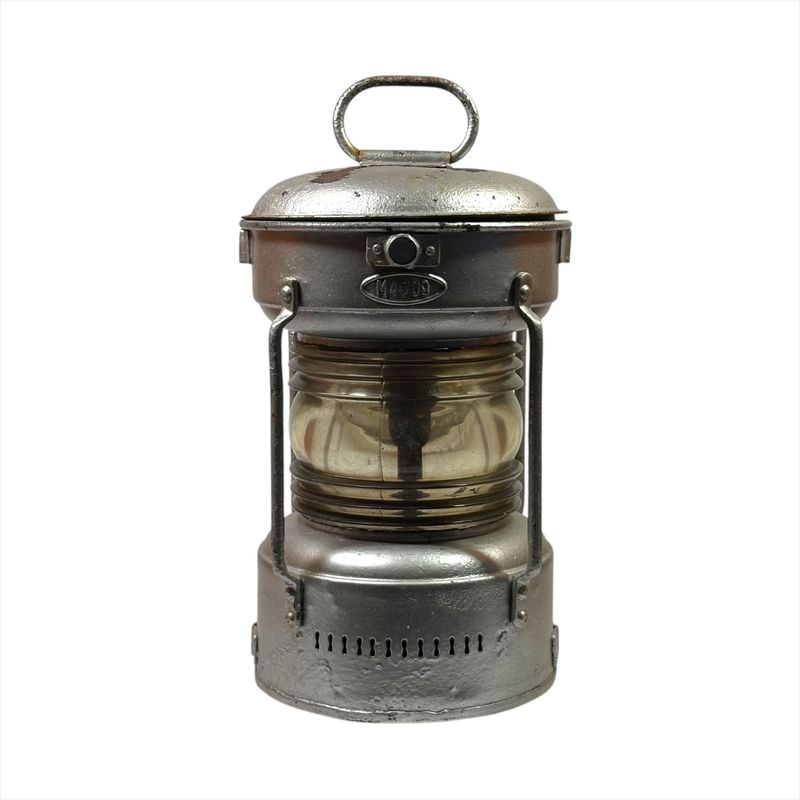 Schiffslampe Ankerlampe verzinkt, silbern lackiert