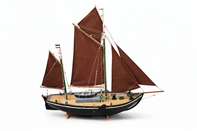 Schiffsmodell Finkenwerder Ewer Plattbodenschiff