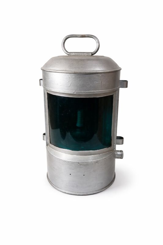 Schiffslampe Signallampe grünes Glas