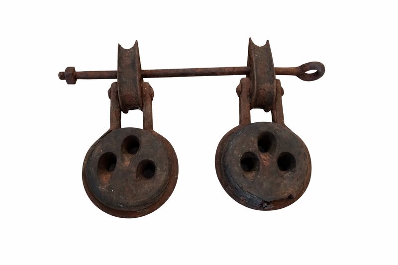 2 x Jungfern Schiffsblöcke aus Pockholz