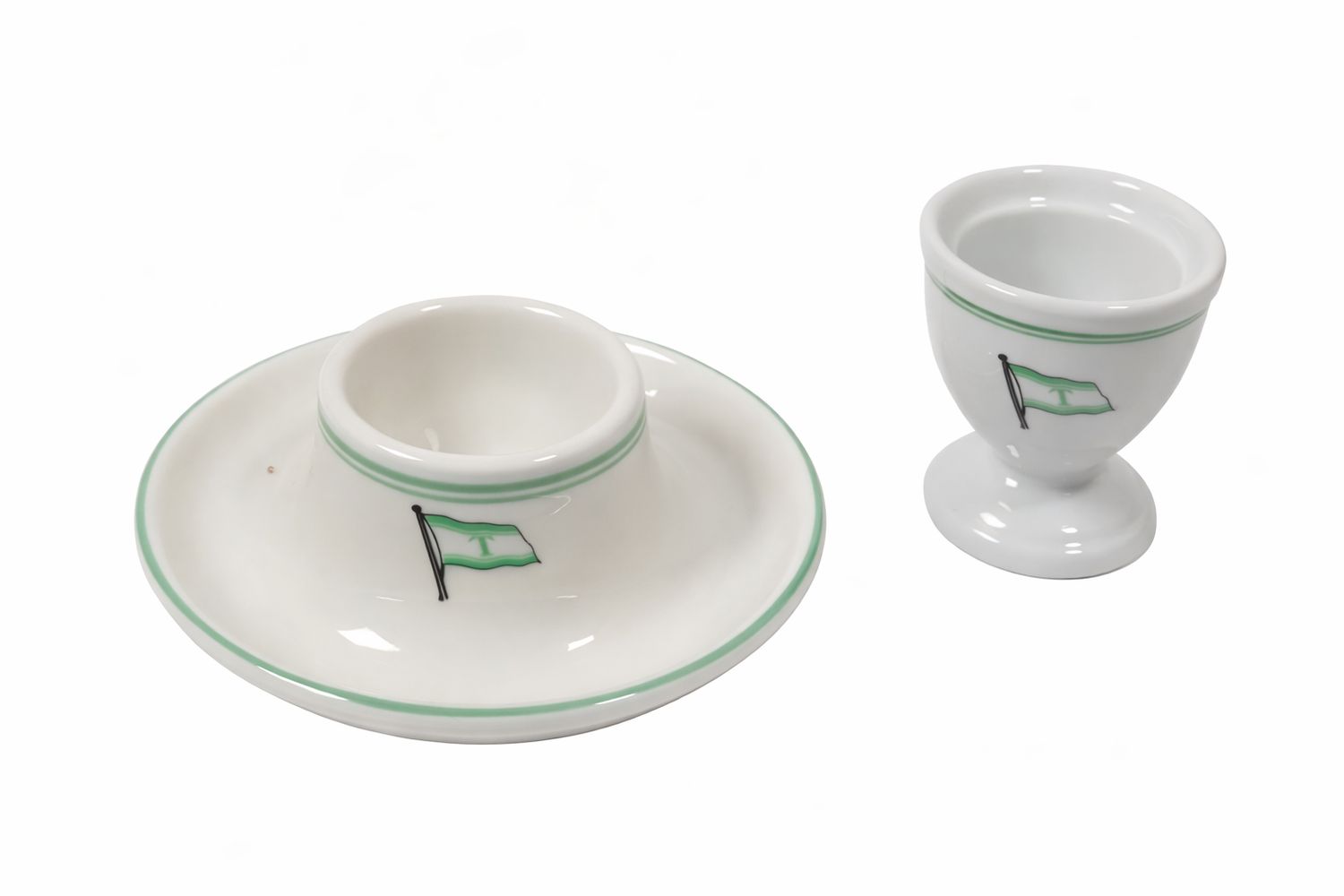 2 Eierbecher Reederei Alfred Töpfer, Hamburg