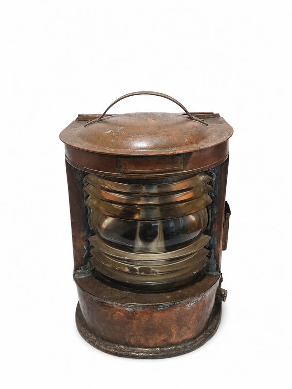 Hecklicht Schiffslampe Kupfer von ca. 1962