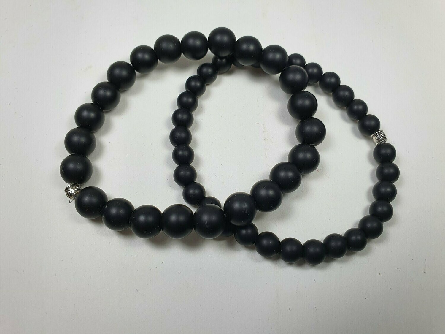 Bracelet onyx noir mat