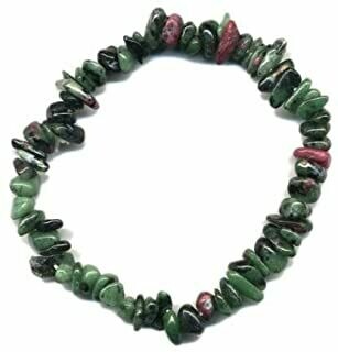 Bracelet rubis zoïsite  baroque