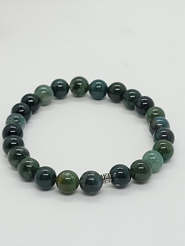 Bracelet agate mousse