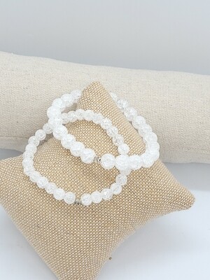 Bracelet cristal de roche irisé
