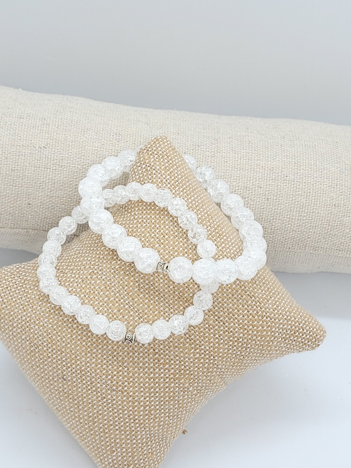 Bracelet cristal de roche irisé