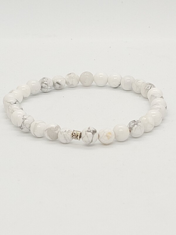 Bracelet howlite blanche