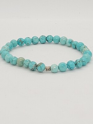 Bracelet howlite bleu