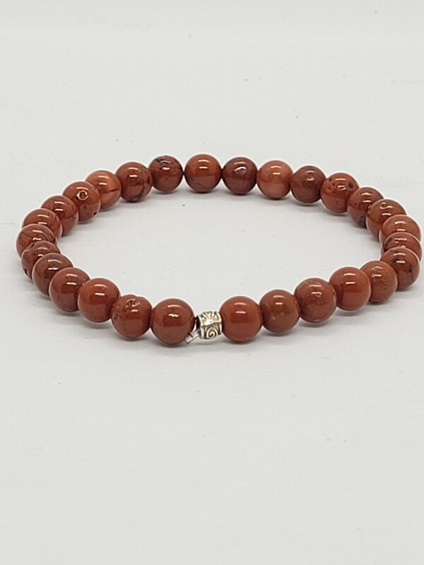 Bracelet jaspe rouge