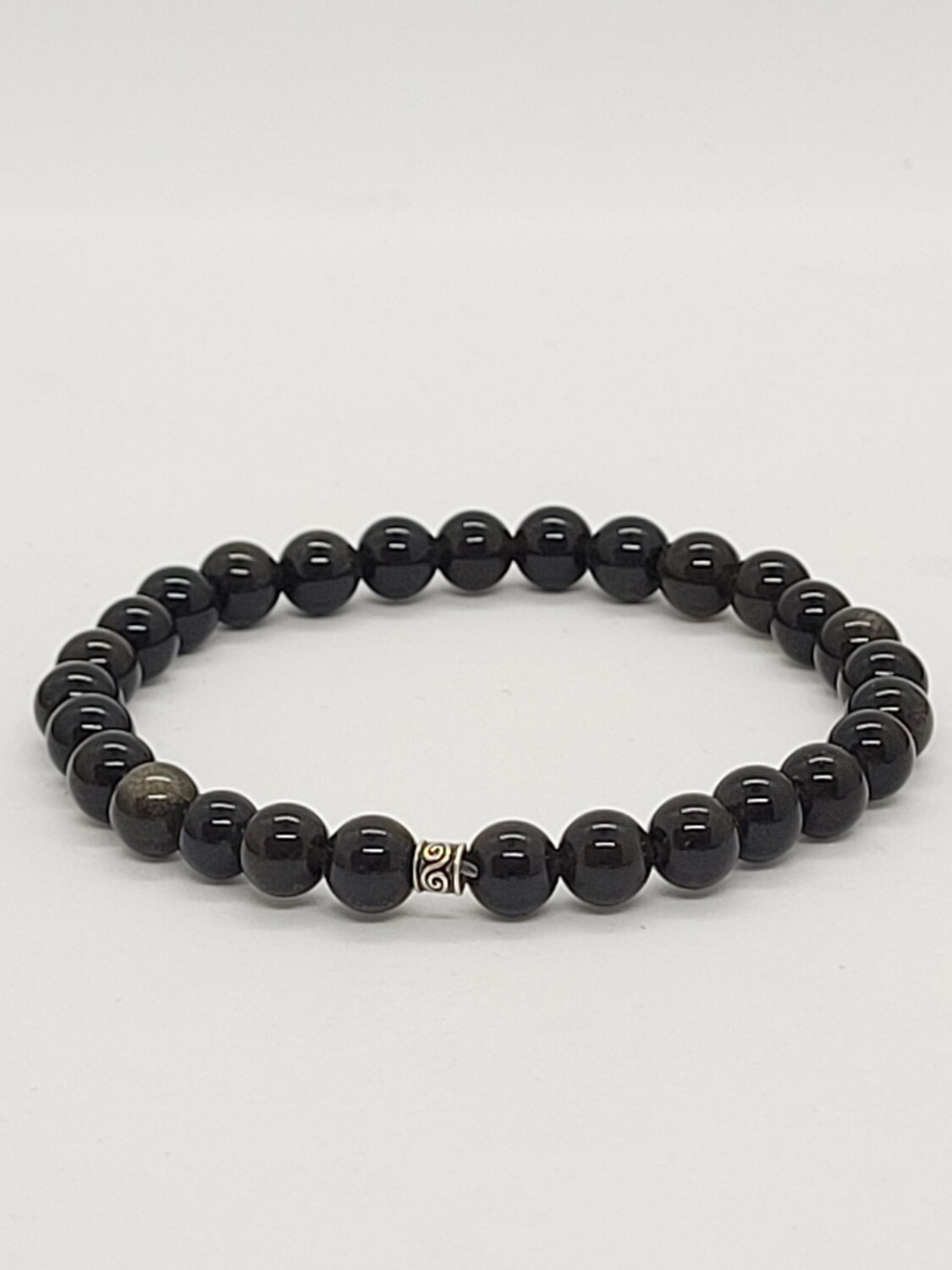 Bracelet obsidienne dorée