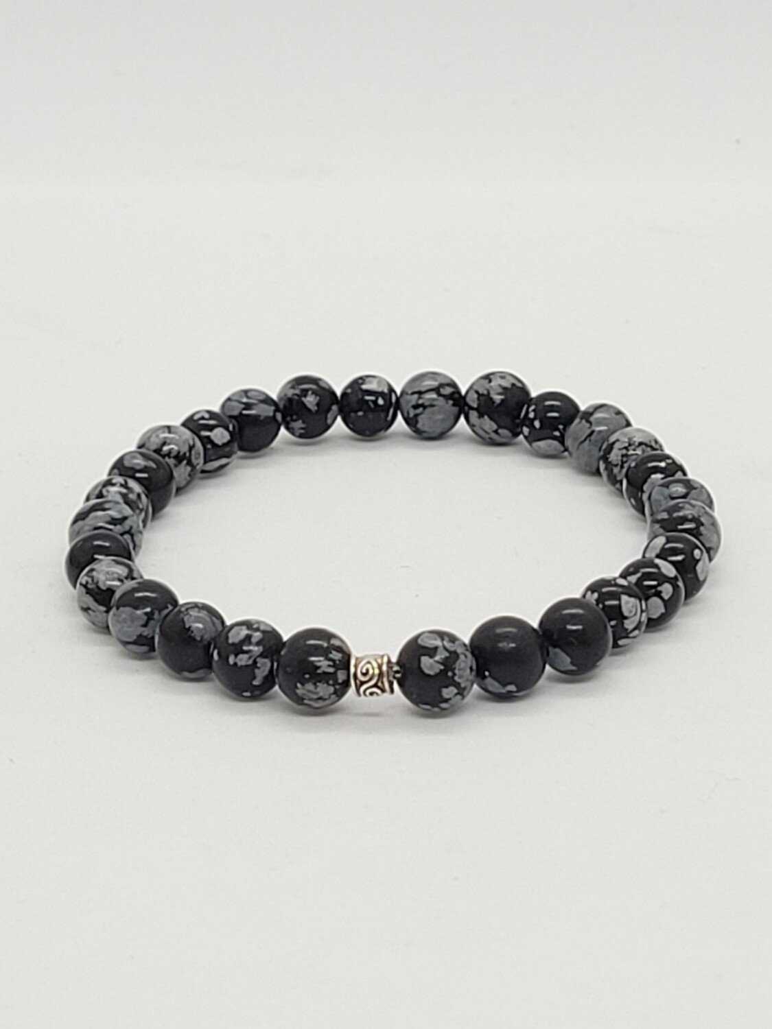 Bracelet obsidienne neige