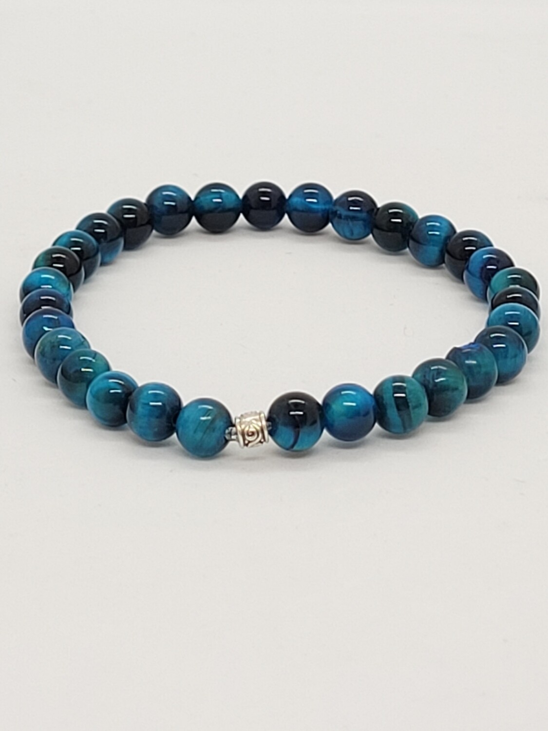 Bracelet oeil de tigre bleu