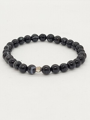 Bracelet onyx noir