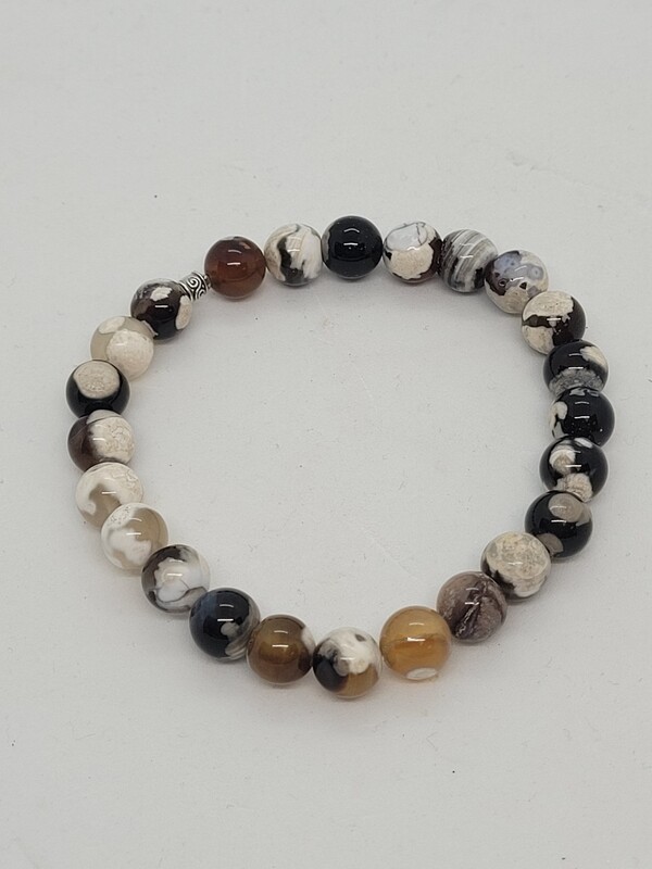Bracelet Agate de feu blanche