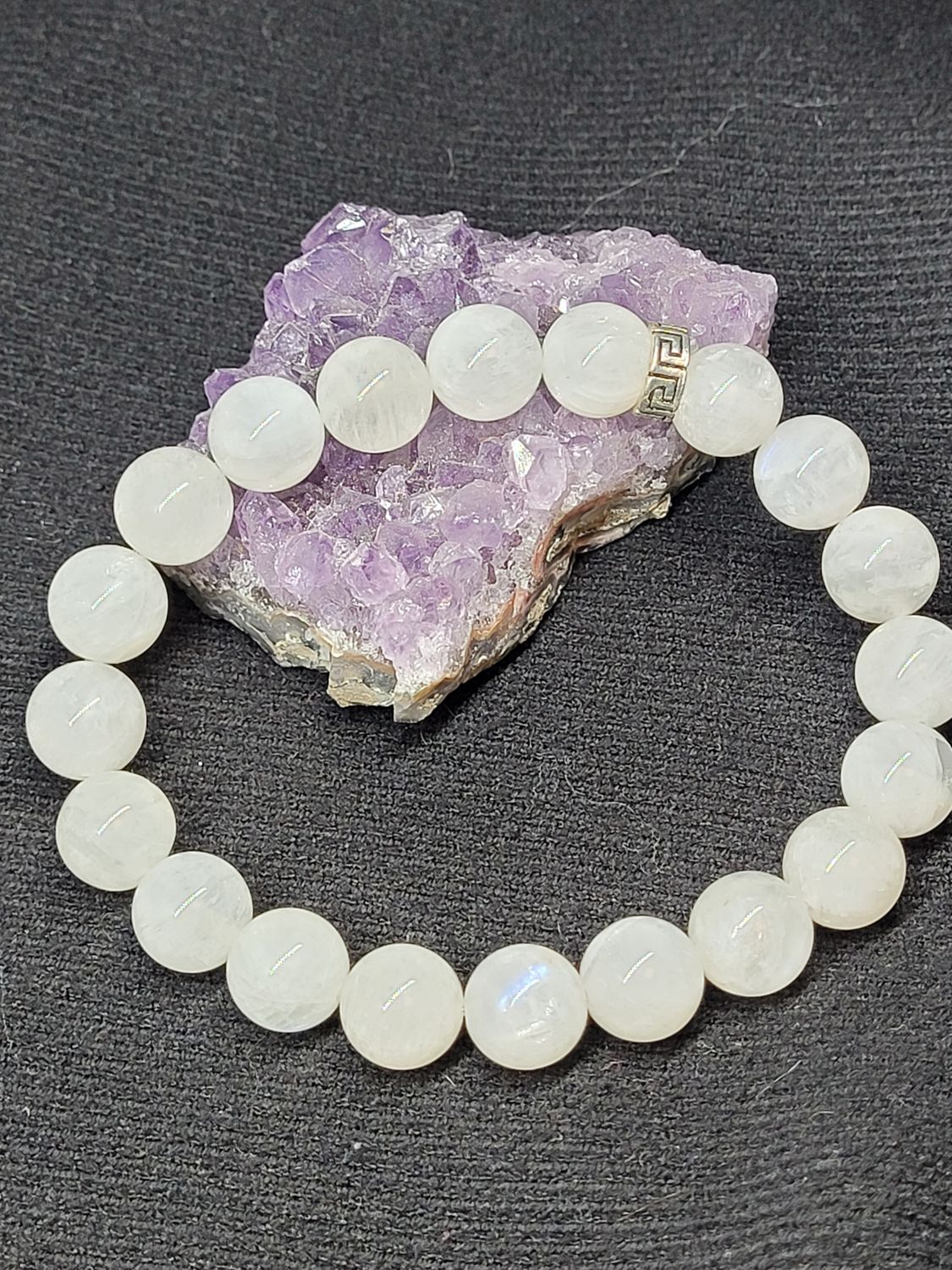 Bracelet pierre de lune blanche