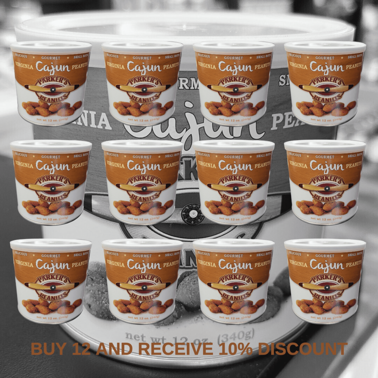 Cajun Peanuts 12 oz (CASE OF 12) 10% Discount