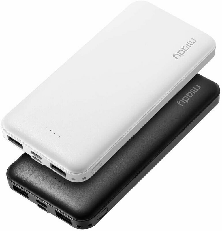 2-Pack Miady 10000mAh Dual USB Portable Charger