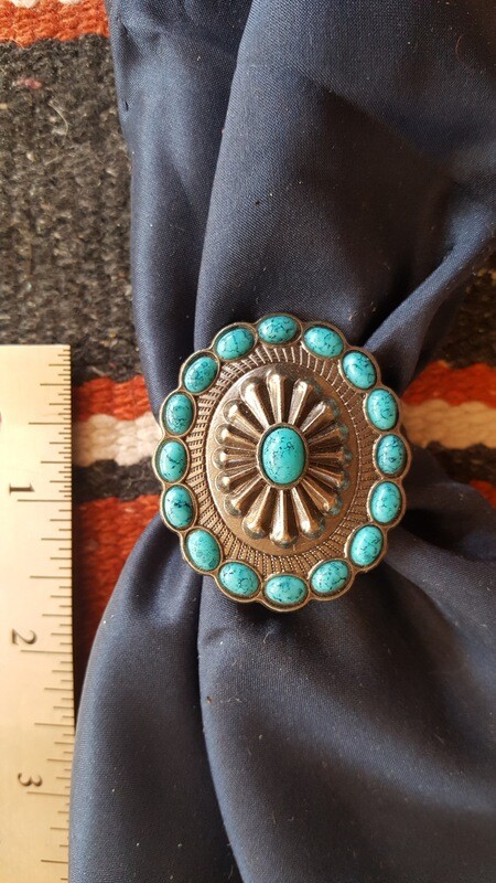 Faux "Turquoise" Scarf Slide