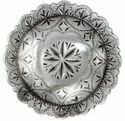 1-3/4 Inch Diameter Silver Engraved Windrose Concho