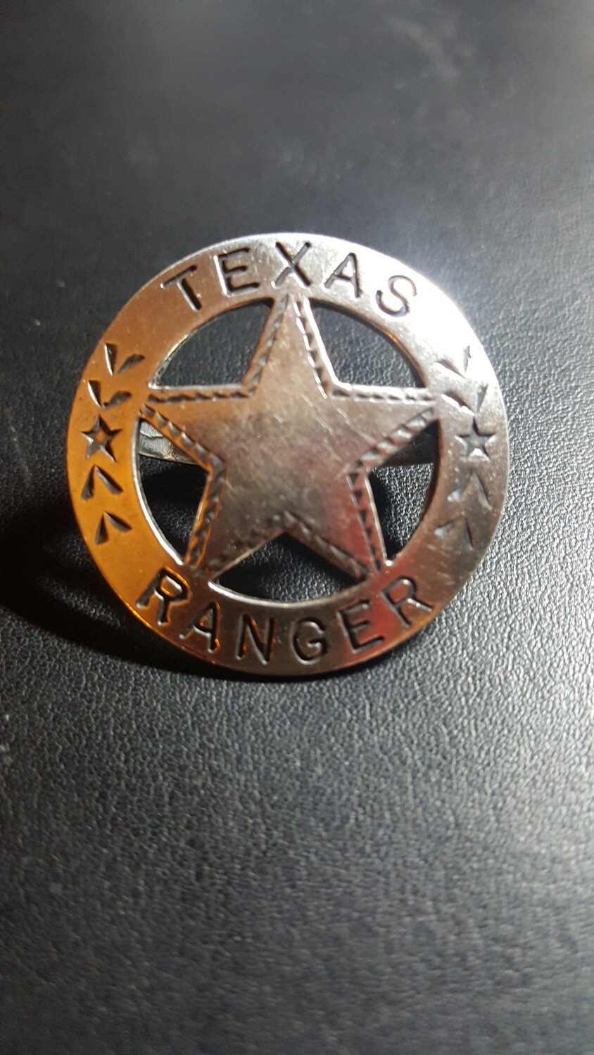 Engraved Sterling Silver Texas Ranger Star Scarf Slide