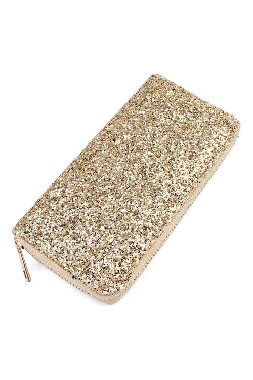 GLITTER ZIPPER WALLET