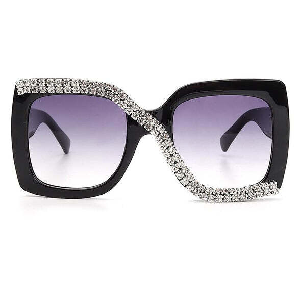 Square Oversized Rhinestone Sunglasses