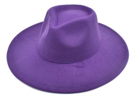 WIDE BRIM FEDORA - PURPLE