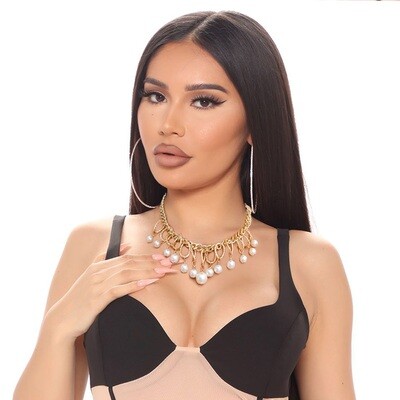 LINK PEARL DROP NECKLACE SET